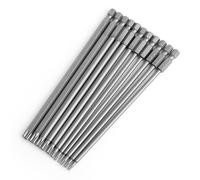 TEGRODEX 11PCS Long Security Torx Bit Sets, Extended Star Bit Sets, Tamper Proof, T6-T40, 1/4 Inch Hex Shank, 6 Inch Length, S2 Alloy Steel, Magnetic Tip, for Power Screwdriver Drill Impact Driver