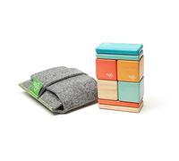 Tegu 8 Piece Pocket Pouch Magnetic Wooden Block Set, Sunset