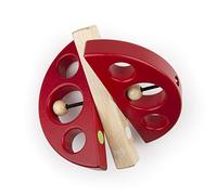 Tegu BGA-RED-801T TeguGreifling, Holzspielzeug, Babyspielzeug ab 0+ Monaten, rot Magnetic Blocks, Poppy, 3 Piece