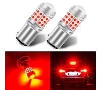 Teguangmei 1157 LED Bulb Super Bright Red 2057 2357 7528 BAY15D Tail Lights with Projector 3030 42SMD Chips Brake Lights Backup Reverse Lights Stop Parking Lights, Pack of 2
