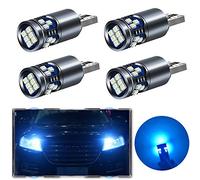 Teguangmei 4 Pack T10 W5W 194 168 501 LED Bulbs Canbus Error Free Super Bright 18-SMD 2016 Chips T10 Wedge LED Bulbs for Car Interior Side Dome Courtesy Number Plate Parking Lights - Ice Blue