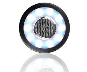 Teguangmei Car Interior Roof Light,USB Rechargeable Press Type Car LED Dome Ceiling Lamp Truck Cargo Area Light Wall Light with Magnet for Vehicle RV Camping Bedroom Cabinet- White Ice Blue