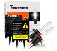 Teguangmei HB4/9006 55W Car HID Xenon Conversion Kit 6000K Xenon White Headlight Bulbs + 2Pcs 55W AC Ultra Slim Quick Start HID Ballasts Replace for Car Vehicles Headlight High/Low Beam Xenon Kit