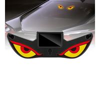 Teguangmei Solar Devils Eyes Light for Windshield 6 Modes Demon Eye LED Car Window Lights with Light Sensor, Suction Mount Solar/USB Powered for Car Windshield Rear/Side Window Night Decoration