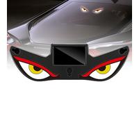 Teguangmei Solar Devils Eyes Light for Windshield 6 Modes Demon Eye LED Car Window Lights with Light Sensor, Suction Mount Solar/USB Powered for Car Windshield Rear/Side Window Night Decoration