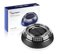 Teguangmei Solar Powered Rotating Car Air Freshener Diffuser for Essential Oils Car Scents Air Freshener with 6 PCS Aromatherapy Ring (Cologne)