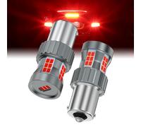 Teguangmei Upgrade 1156 BA15S 1141 7506 LED Bulb Red 23W Super Bright Built in Resistor Canbus Error Free Anti Hyper Flash P21W 1003 1156A LED Bulb for Brake Light Stop Light Tail Light (2PCS)