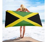 TEGVLXD Jamaica Flag Beach Towel Microfibre Extra Large 100x200 cm Beach Towel National Flag Print Absorbent Quick Dry Beach Towel for Adults & Kids