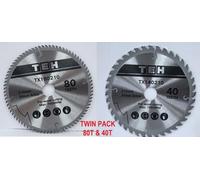 TEH 210mm 80T & 40T Circular Saw Blade Tct Wood Mitre Saw Blade Teeths Festool Bosch