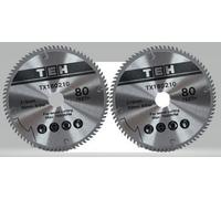 TEH 210mm 80T Tct Circular Wood Blade Twin Pack Fits Evolution Bosch Rage Saws