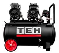 TEH 50L Oil-Free Air Compressor, Twin Motor 4HP 3000W, Low Noise Electric Compressor, 240 L/min (8.5 CFM) FAD, 8 Bar 116 PSI, Portable for Framing Nailers, Spray Guns & Air Tools