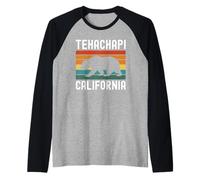 Tehachapi California Mountains Retro Railroad Loop Kern 661 Raglan Baseball Tee