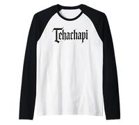 Tehachapi California Mountains Retro Railroad Loop Kern 661 Raglan Baseball Tee