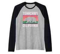 Tehachapi California Mountains Retro Railroad Loop Kern 661 Raglan Baseball Tee