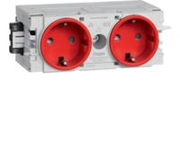 TEHALIT.WA SCHUKO Socket 2-Way WAGO C-Profile Red
