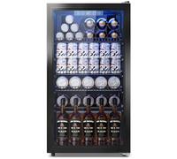 Tehanld - Drink cooler, mini fridge with glass door, beverage refrigerator, beer fridge, adjustable shelves and digital temperature display