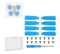 TEHAOUU 4 Pairs Colorful Propellers Compatible with DJI Flip Propellers Low Noise Lightweight Slient Paddle Quick Replacement Blades Drone Accessories with Installation Kits (Blue)