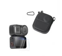 TEHAOUU Case & Film Kit Compatible with DJI Osmo Nano - PU Pouch + 2-Piece Tempered Glass, Shock-Absorbing Protection for On-the-Go Filming (grey)