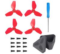 TEHAOUU Colored Replacement Propellers, 4-Pack, Easy Installation, Stable Flight with Bonus Propeller Storage Case Compatible with DJI NEO Drone (4Pcs Red)