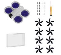 TEHAOUU Drone Colorful Blades for DJI Neo Propellers Low-noise Quiet Propellers Light Weight Durable Wing Blades for Neo Accessories Quick Replacement Spare Part 8Pcs (Black)