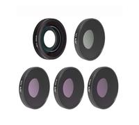 TEHAOUU Filter Set Accessories Compatible with DJI Action4 / 5pro Action Cameras with a 185° Ultra Wide Angle Field of View Light Increasing Lens (Practical Five - Piece Set)