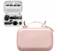 TEHAOUU Hard Shell Storage Case, Compatible with DJI Pocket 4P Osmo Pocket 4 Pro Gimbal Camera, All-In-Kit Organizer Bag, Shockproof Portable Carry Case for Travel Vlog Shooting (Pink)