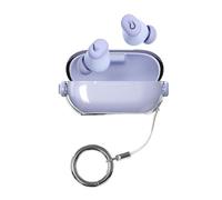 TEHAOUU Headphone Case Compatible with Beats Solo Buds, Solo Buds Wireless Headphones with Transparent Creative Lock (Purple)