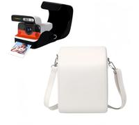 TEHAOUU Leather Camera Storage Pouch, Compatible with Polaroid Flip Instant Camera, Custom Fit Protective Case, Carry Sleeve for Daily Travel Photography Use (White)