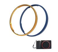 TEHAOUU Metal Lens Decoration Ring Compatible with Ricoh GR4, Multi-Color Lens Ring for Camera (Green+Orange)