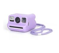 TEHAOUU Protective Case Compatible with Polaroid Go Instant Camera, Silicone Shockproof Cover with Matching Lanyard for Portable Protection (Purple)