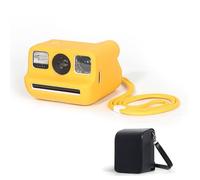 TEHAOUU Protective Case Compatible with Polaroid Go Instant Camera, Silicone Shockproof Cover with Matching Lanyard and Storage Pouch for Portable Protection (Yellow)