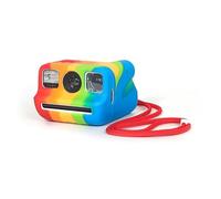 TEHAOUU Protective Case Compatible with Polaroid Go Instant Camera, Silicone Shockproof Cover with Matching Lanyard for Portable Protection (Rainbow)