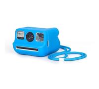 TEHAOUU Protective Case Compatible with Polaroid Go Instant Camera, Silicone Shockproof Cover with Matching Lanyard for Portable Protection (Blue)