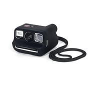 TEHAOUU Protective Case Compatible with Polaroid Go Instant Camera, Silicone Shockproof Cover with Matching Lanyard for Portable Protection (Black)