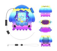 TEHAOUU Protective Cases Compatible with Bandai Tamagotchi Paradise, Squid Shape Silicone Cover with Lanyard, Shockproof Protective Shell for Electronic Pet Device (Multicolor)