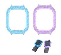TEHAOUU Screen Protector Compatible with Cosmo JrTrack 5 Kids SmartWatch, PC Cracked Case for Smart Watch (Blue & Pink)
