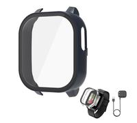 TEHAOUU Screen Protector Compatible with Cosmo JrTrack 5 Watch, PC + Tempered Glass Integrated Case with Charger (Blue)