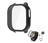 TEHAOUU Screen Protector Compatible with Cosmo JrTrack 5 Watch, PC + Tempered Glass Integrated Case with Charger (Black)