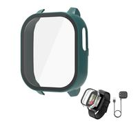 TEHAOUU Screen Protector Compatible with Cosmo JrTrack 5 Watch, PC + Tempered Glass Integrated Case with Charger (Green)