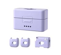 TEHAOUU Silicone Protective Case Set Compatible with DJI Mic Mini, 2 Transmitters + 1 Receiver Cover for Wireless Microphone Charging Case, Scratch-Resistant Accessories (Purple)