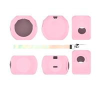 TEHAOUU Silicone Protective Case with Lanyard Compatible with Takara Tomy Punirunes Pet Machine, Shockproof Cover with Color Variants (Pink)