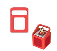 TEHAOUU Silicone Speaker Case Compatible with Tonies Toniebox 1 - Shockproof, Waterproof Cover with Built-in Handle for Kids & Outdoor Use (Red)