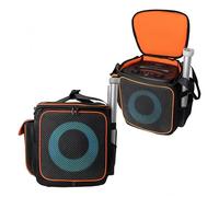 TEHAOUU Speaker Carrying Case for JBL Partybox Encore2 - Sound-Permeable EVA Bag with Adjustable Strap, Direct Operation & Expandable Storage for Outdoor Use (Black)