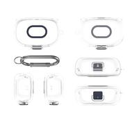 TEHAOUU TPU Hard Protective Cover Compatible with JBL Endurance Peak 3, One-Piece Switch Design for Wireless Earbuds, Water-Resistant Case with Carabiner (Transparent)