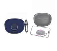 TEHAOUU TPU Protective Case with Switch Stand Compatible with Bose Ultra Open Earbuds, Open Ear Bluetooth Wireless Earbuds Accessories with Keychain (Blue)