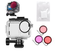 TEHAOUU Underwater Case Compatible with DJI Action 5 Pro Waterproof Case & Filters Kit for Action 4/3 Deep Diving Camera Accessories