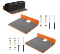 TEHAOUU Universal Acrylic Wall Mount Bracket for Small & Medium Bluetooth Speakers, Transparent Audio Display Storage Holder, Anti-Slip Wall Fixed Support Stand for Home Audio Device (Orange2pcs)