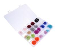 TEHAUX 1 Box 24pcs Fluffy Ball Nail Decor Detachable Manicure DIY Accessory Faux Plush Nail Ornament for Creative Decoration Suitable for Ladies