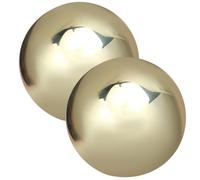 TEHAUX 1 Pair Brass Relaxing Handballs Portable Round Massaging Balls for Stress Relief and Hand Exercise, Smooth Practical Massage Balls for Wellness and Relaxation