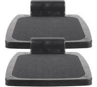 TEHAUX 1 Pair Universal Heavy Duty Wheelchair Pedal Footrest Replacement, Stable Plastic Footplates 1.9cm Holes, Suitable for Elderly and Patient Wheelchair Leg Support